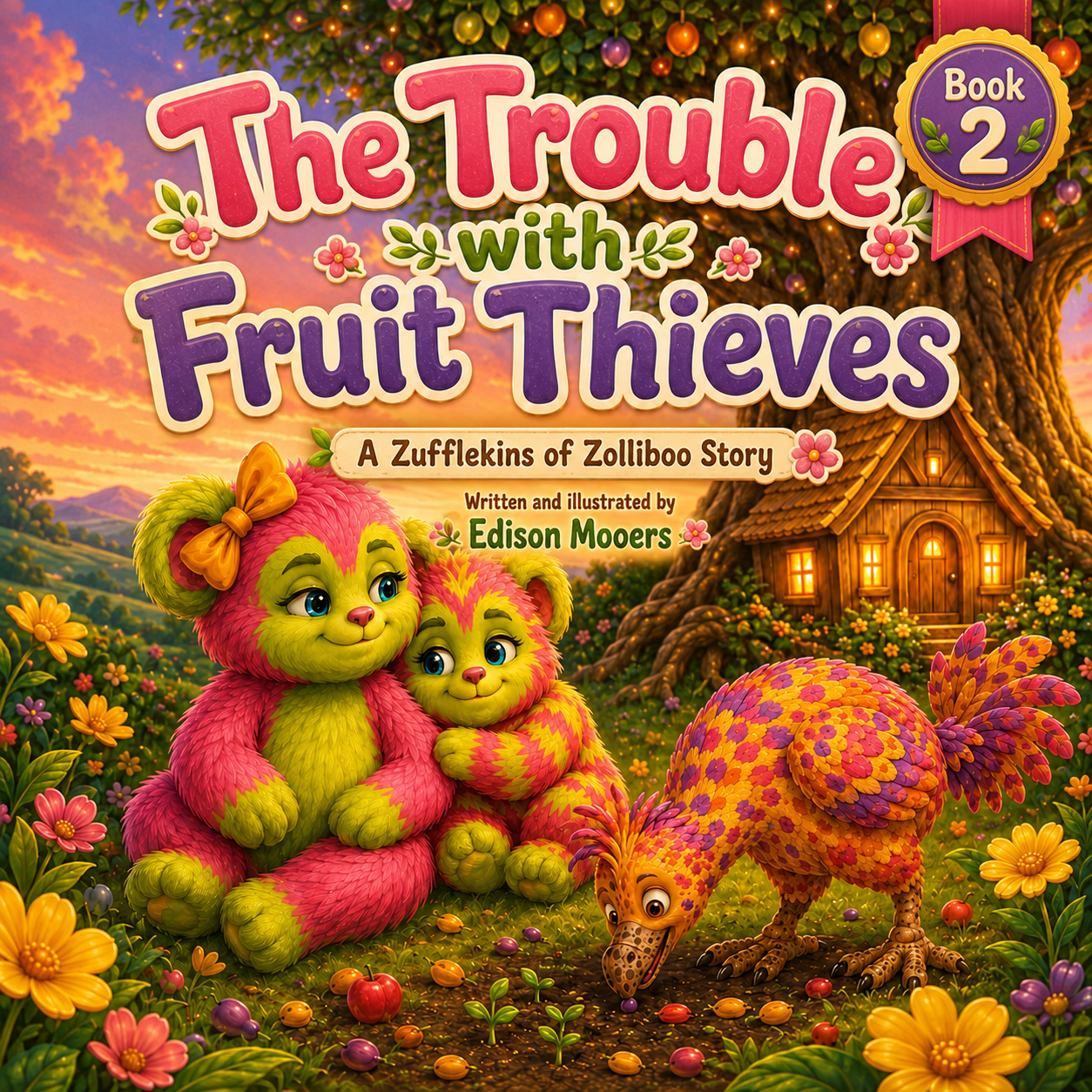 Cover of The Trouble with Fruit Thieves, Book 2 of The Zufflekins of Zolliboo.